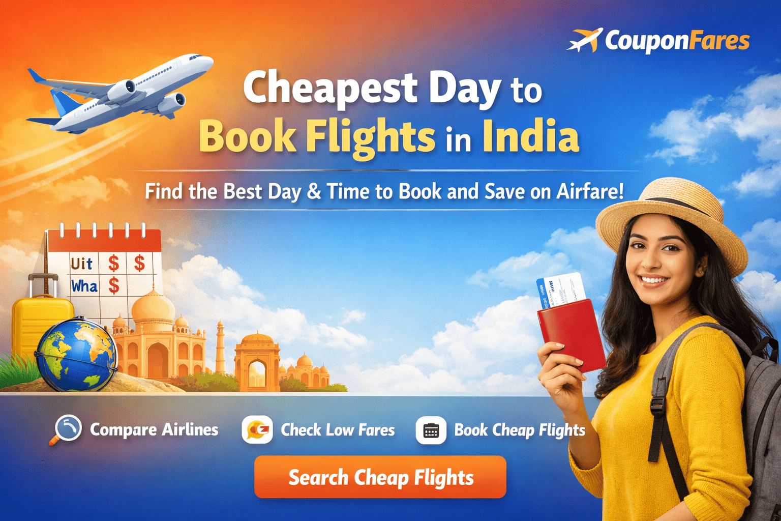 Cheapest Day to Book Flights in India | Low Airfare – CouponFares